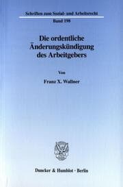 Cover von Die ordentliche Änderungskündigung des Arbeitgebers.