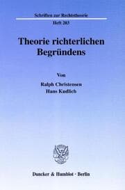 Cover von Theorie richterlichen Begründens.