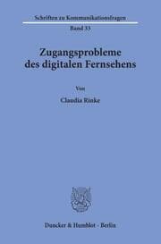 Cover von Zugangsprobleme des digitalen Fernsehens