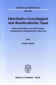 Cover von Distributive Gerechtigkeit und demokratischer Staat.