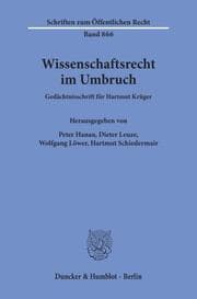 Cover von Wissenschaftsrecht im Umbruch.