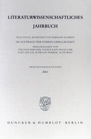 Cover von Literaturwissenschaftliches Jahrbuch