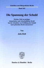 Cover von Die Spannung der Schuld.