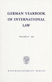 Cover von German Yearbook of International Law - Jahrbuch für Internationales Recht.