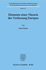 Cover von Elemente einer Theorie der Verfassung Europas.