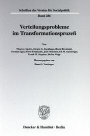 Cover von Verteilungsprobleme im Transformationsprozeß.