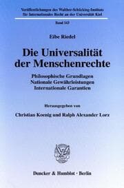 Cover von Die Universalität der Menschenrechte.