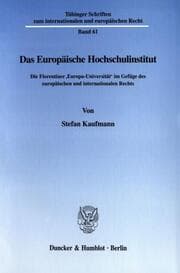 Cover von Das Europäische Hochschulinstitut.