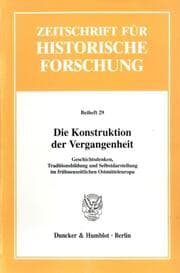 Cover von Die Konstruktion der Vergangenheit.