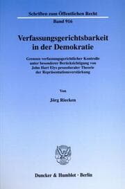 Cover von Verfassungsgerichtsbarkeit in der Demokratie.