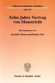 Cover von Zehn Jahre Vertrag von Maastrich