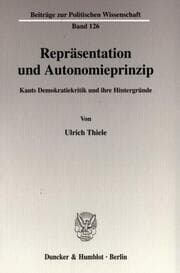 Cover von Repräsentation und Autonomieprinzip