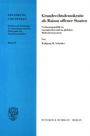 Cover von Grundrechtsdemokratie als Raison offener Staaten.