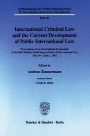 Cover von International Criminal Law and the Current Development of Public International Law.