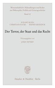Cover von Der Terror, der Staat und das Recht