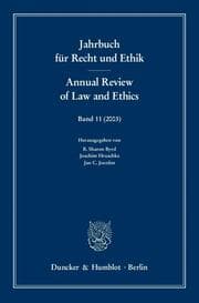 Cover von Jahrbuch für Recht und Ethik - Annual Review of Law and Ethics.