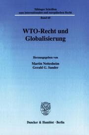 Cover von WTO-Recht und Globalisierung.