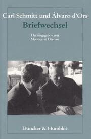 Cover von Carl Schmitt und Álvaro d'Ors: Briefwechsel.