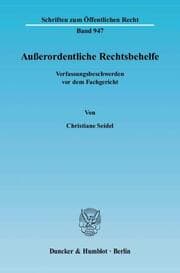 Cover von Außerordentliche Rechtsbehelfe