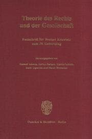 Cover von Theorie des Rechts und der Gesellschaft.