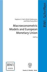 Cover von Macroeconometric Models and European Monetary Union