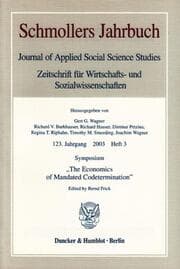 Cover von Symposium 'The Economics of Mandated Codetermination'.