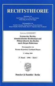Cover von System der Rechte, demokratischer Rechtsstaat und Diskurstheorie des Rechts nach Jürgen Habermas.