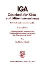 Cover von Dogmengeschichte internationaler Forschungskooperation - am Beispiel der 'Rencontres de St-Gall'.