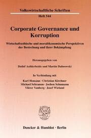 Cover von Corporate Governance und Korruption