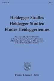Cover von Heidegger Studies - Heidegger Studien - Etudes Heideggeriennes.