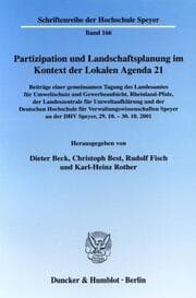 Cover von Partizipation und Landschaftsplanung im Kontext der Lokalen Agenda 21. Beteiligungsformen als Strategien zur Planerstellung und -umsetzung in Wissenschaft und Praxis.