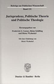 Cover von Jurisprudenz, Politische Theorie und Politische Theologie.