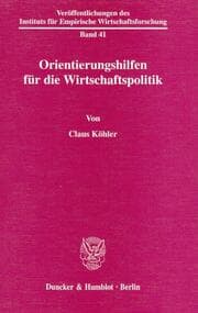 Cover von Orientierungshilfen für die Wirtschaftspolitik