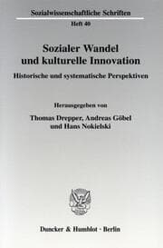 Cover von Sozialer Wandel und kulturelle Innovation