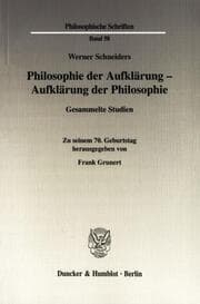 Cover von Philosophie der Aufklärung - Aufklärung der Philosophie.