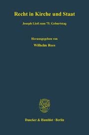 Cover von Recht in Kirche und Staat.