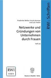 Cover von Netzwerke und Gründungen von Unternehmen durch Frauen