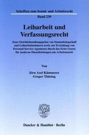 Cover von Leiharbeit und Verfassungsrecht