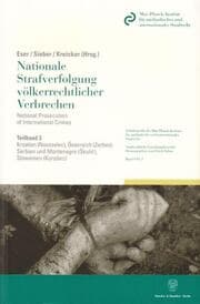 Cover von Nationale Strafverfolgung völkerrechtlicher Verbrechen - National Prosecution of International Crimes.