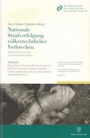 Cover von Nationale Strafverfolgung völkerrechtlicher Verbrechen - National Prosecution of International Crimes.