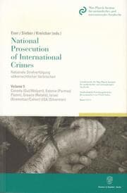 Cover von National Prosecution of International Crimes - Nationale Strafverfolgung völkerrechtlicher Verbrechen.