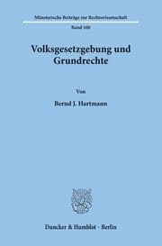 Cover von Volksgesetzgebung u Grundrechte
