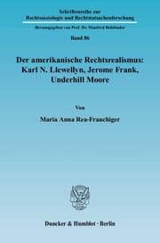 Cover von Der amerikanische Rechtsrealismus: Karl N Llewellyn, Jerome Frank, Underhill Moore