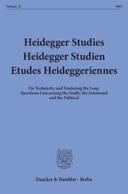 Cover von Heidegger Studies - Heidegger Studien - Etudes Heideggeriennes.