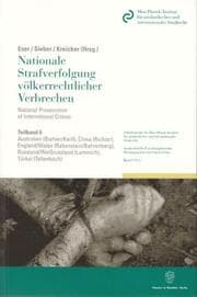 Cover von Nationale Strafverfolgung völkerrechtlicher Verbrechen - National Prosecution of International Crimes.