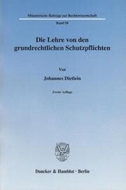 Cover von Die Lehre von den grundrechtlichen Schutzpflichten.