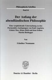 Cover von Der Anfang der abendländischen Philosophie
