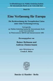 Cover von Eine Verfassung für Europa