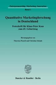 Cover von Quantitative Marketingforschung in Deutschland.