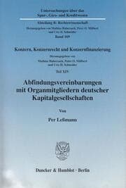 Cover von Abfindungsvereinbarungen mit Organmitgliedern deutscher Kapitalgesellschaften.